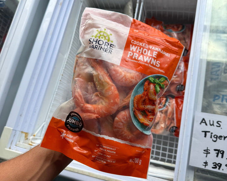 Cooked Whole Jumbo Prawns 700G