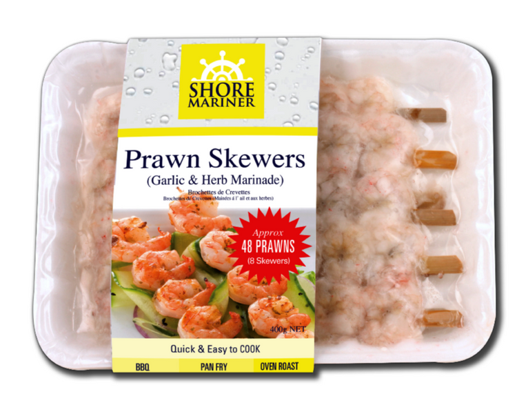 Prawn Skewers Garlic Frozen 1KG
