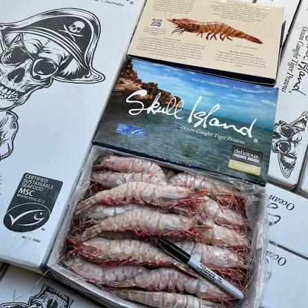 Australian Tiger Prawns Skull Island 16/20