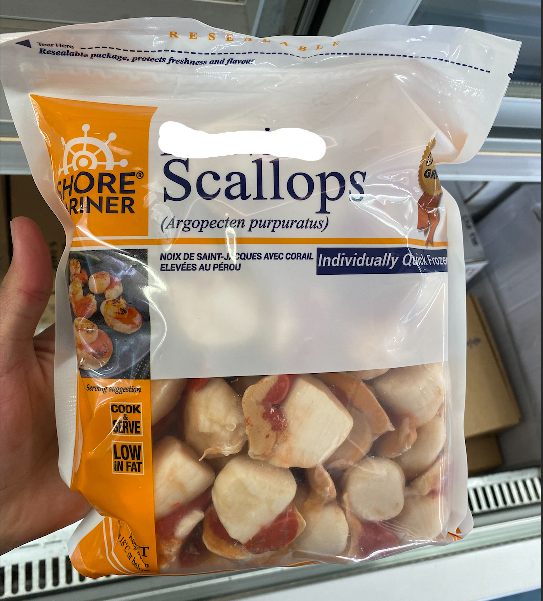 Scallops Raw Roe On Frozen
